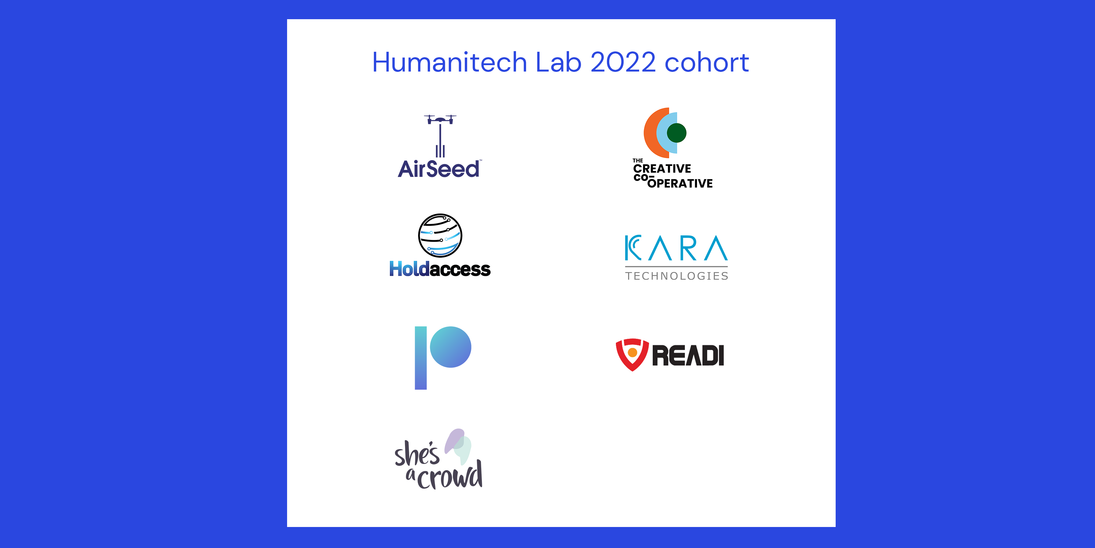 Humanitech backs seven innovative start-ups tackling humanity's toughest challenges with technology 